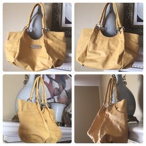 Soo Cute **Strada**Handbag. Light yellow color.